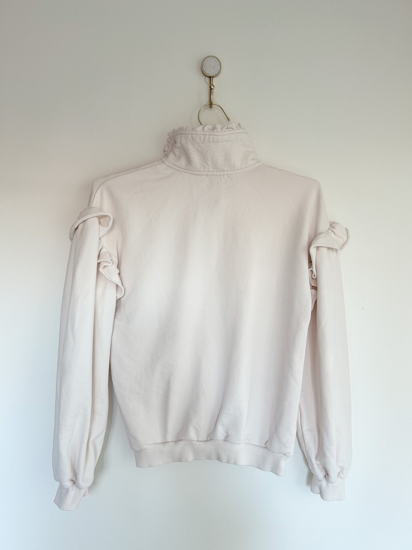 Cami NYC Margaret Ruffle Sweatshirt in Ivory