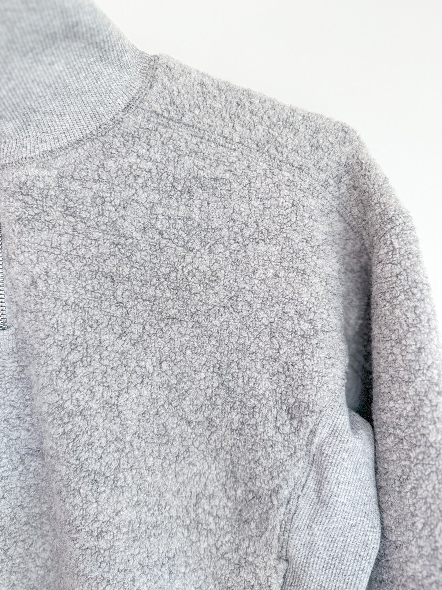 Lululemon Stand Out Sherpa 1/2 Zip Heathered Core Light Grey / Silver Drop