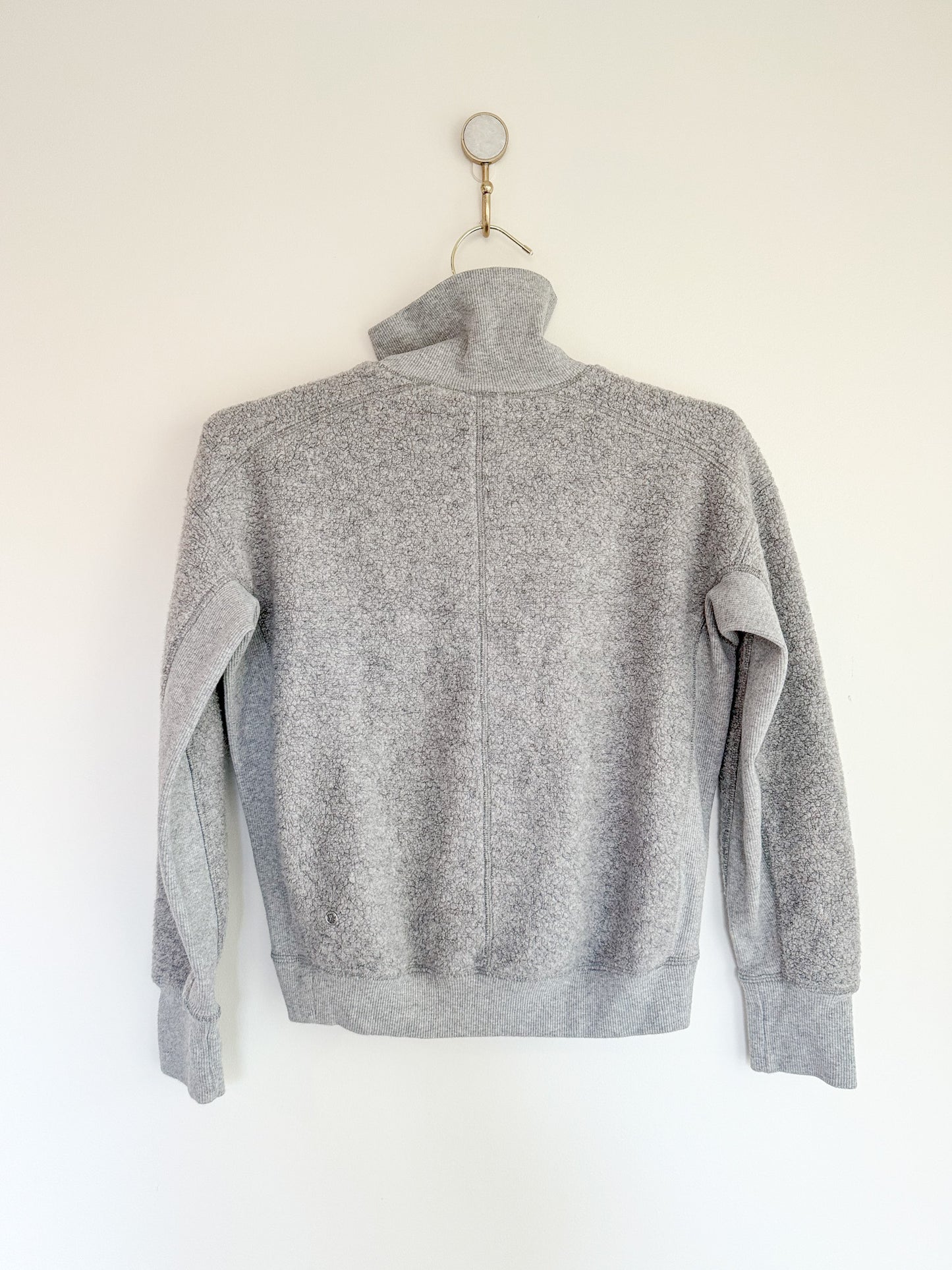 Lululemon Stand Out Sherpa 1/2 Zip Heathered Core Light Grey / Silver Drop