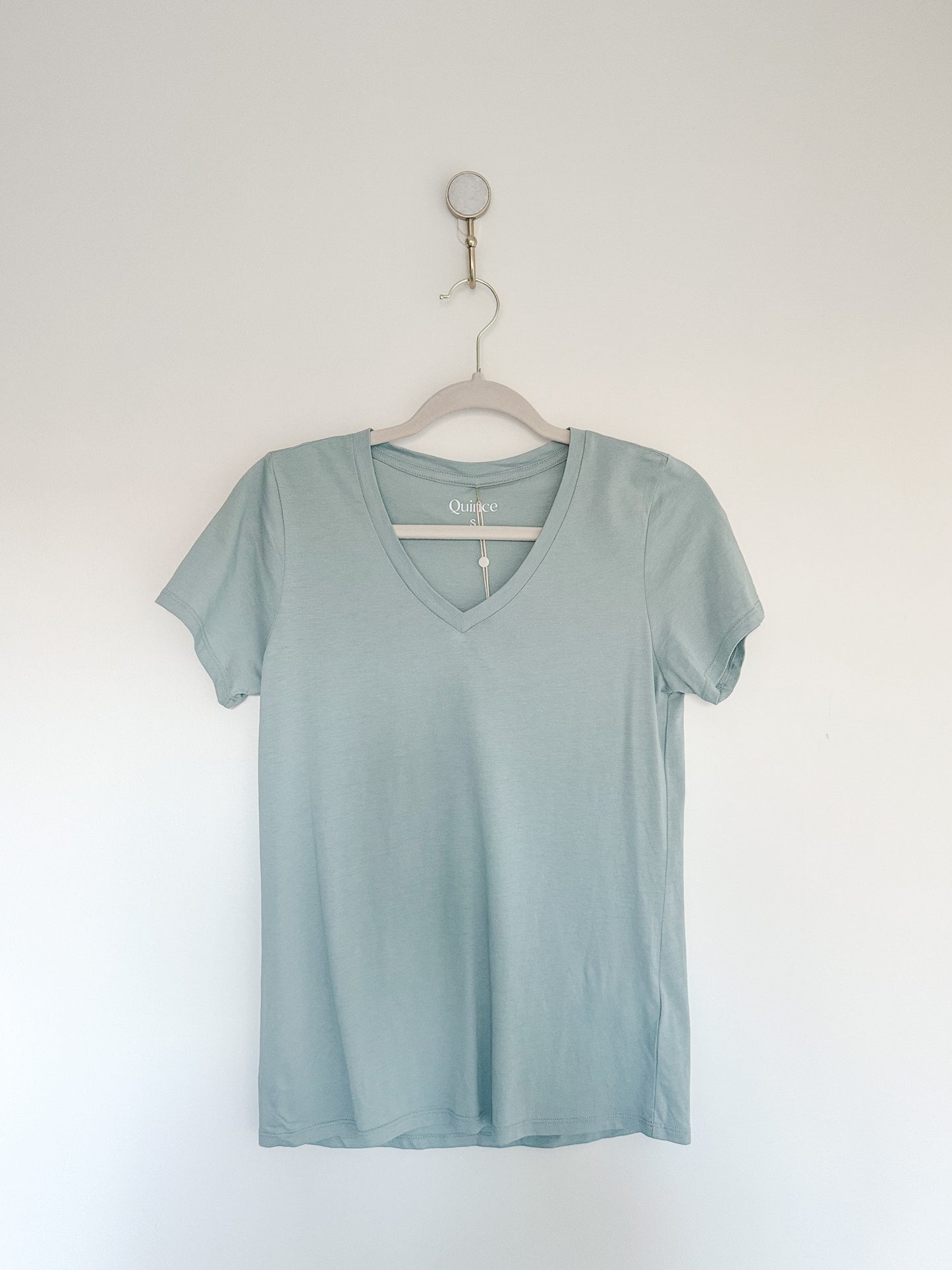 Quince Cotton Modal V Neck Tee