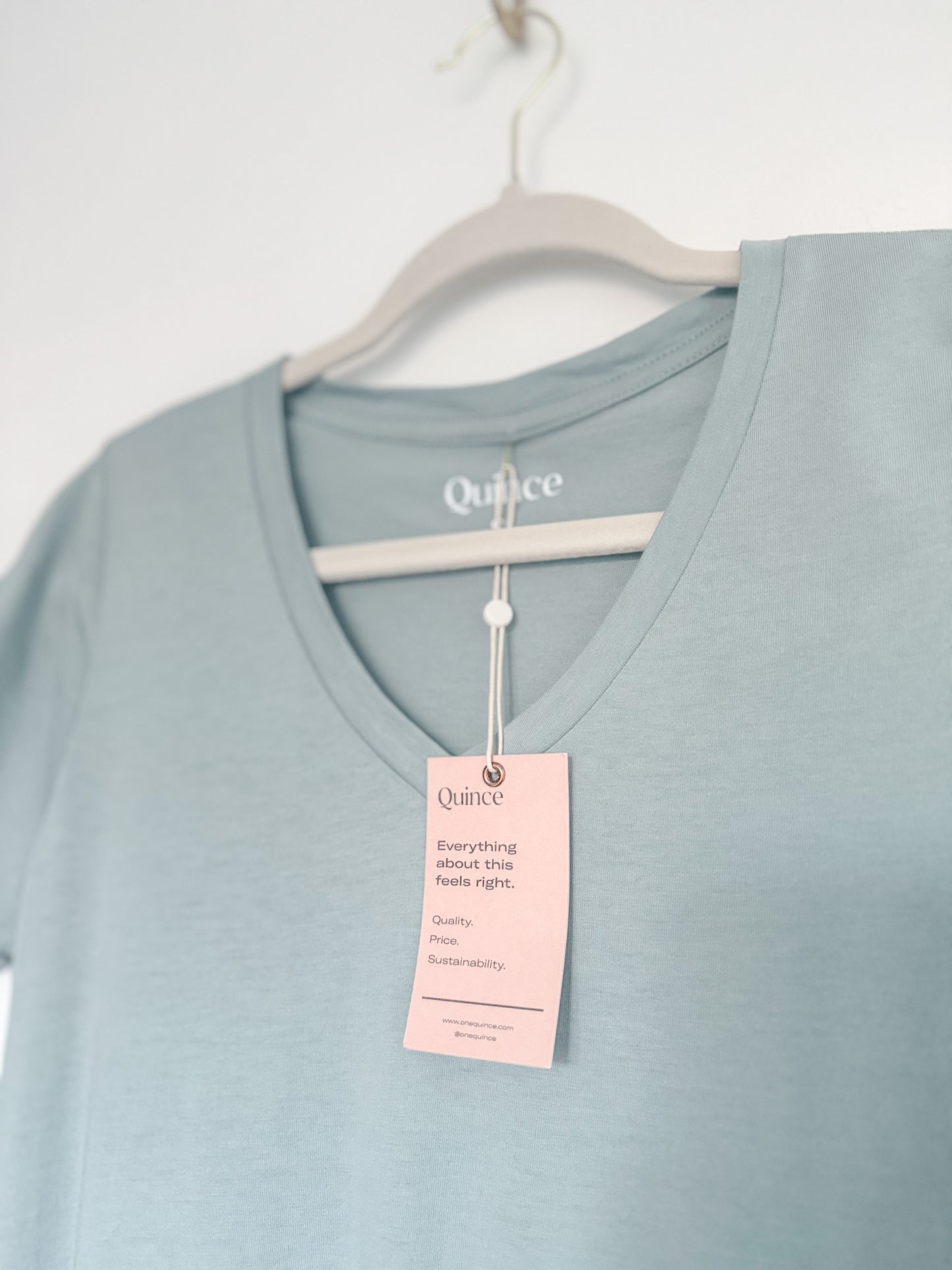 Quince Cotton Modal V Neck Tee