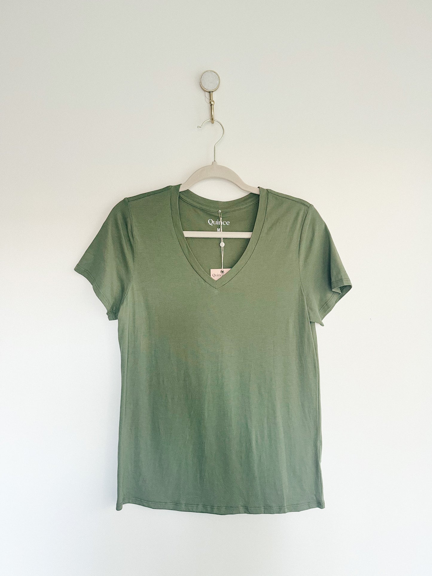 Quince Cotton Modal V Neck Tee