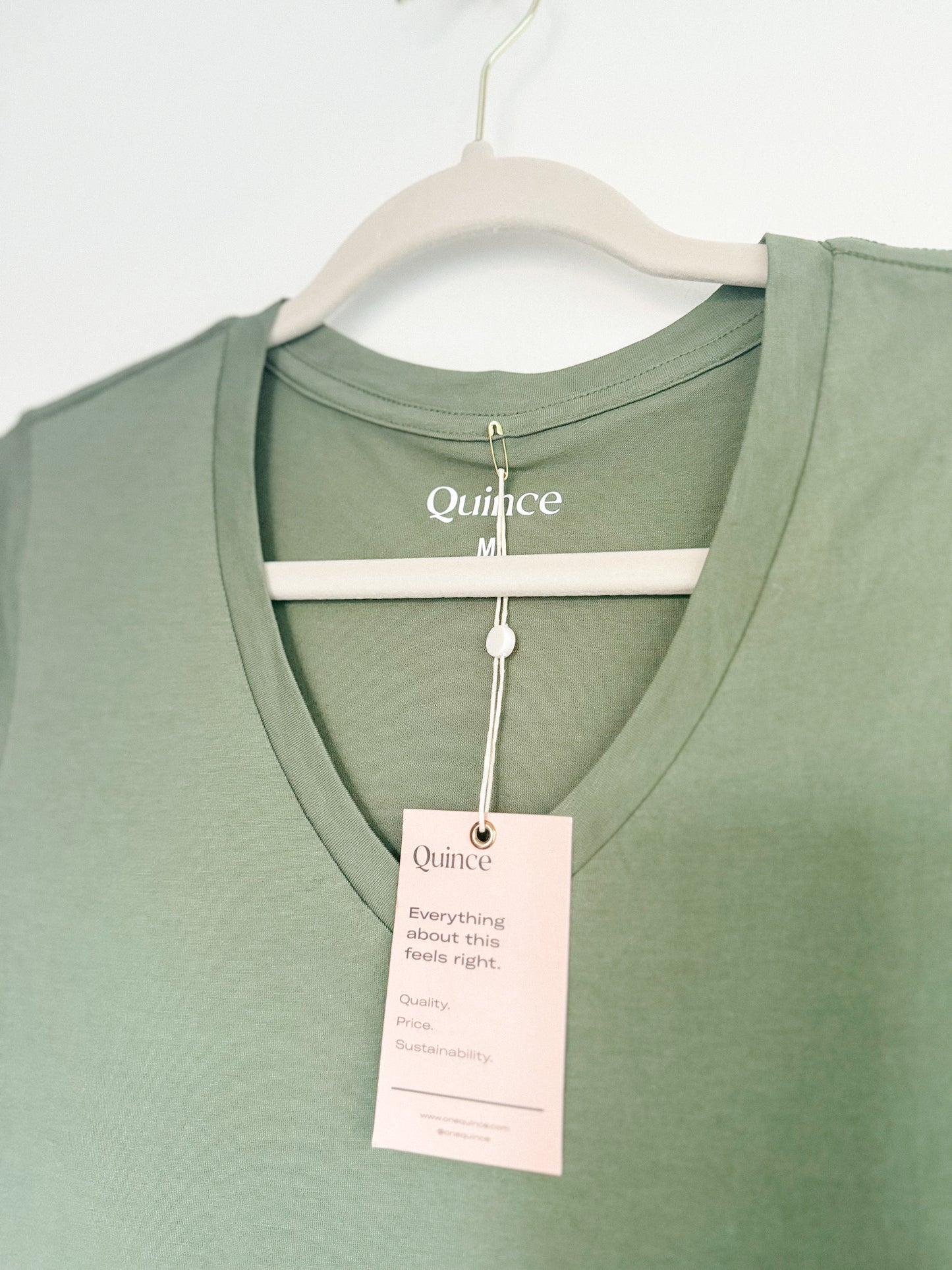 Quince Cotton Modal V Neck Tee