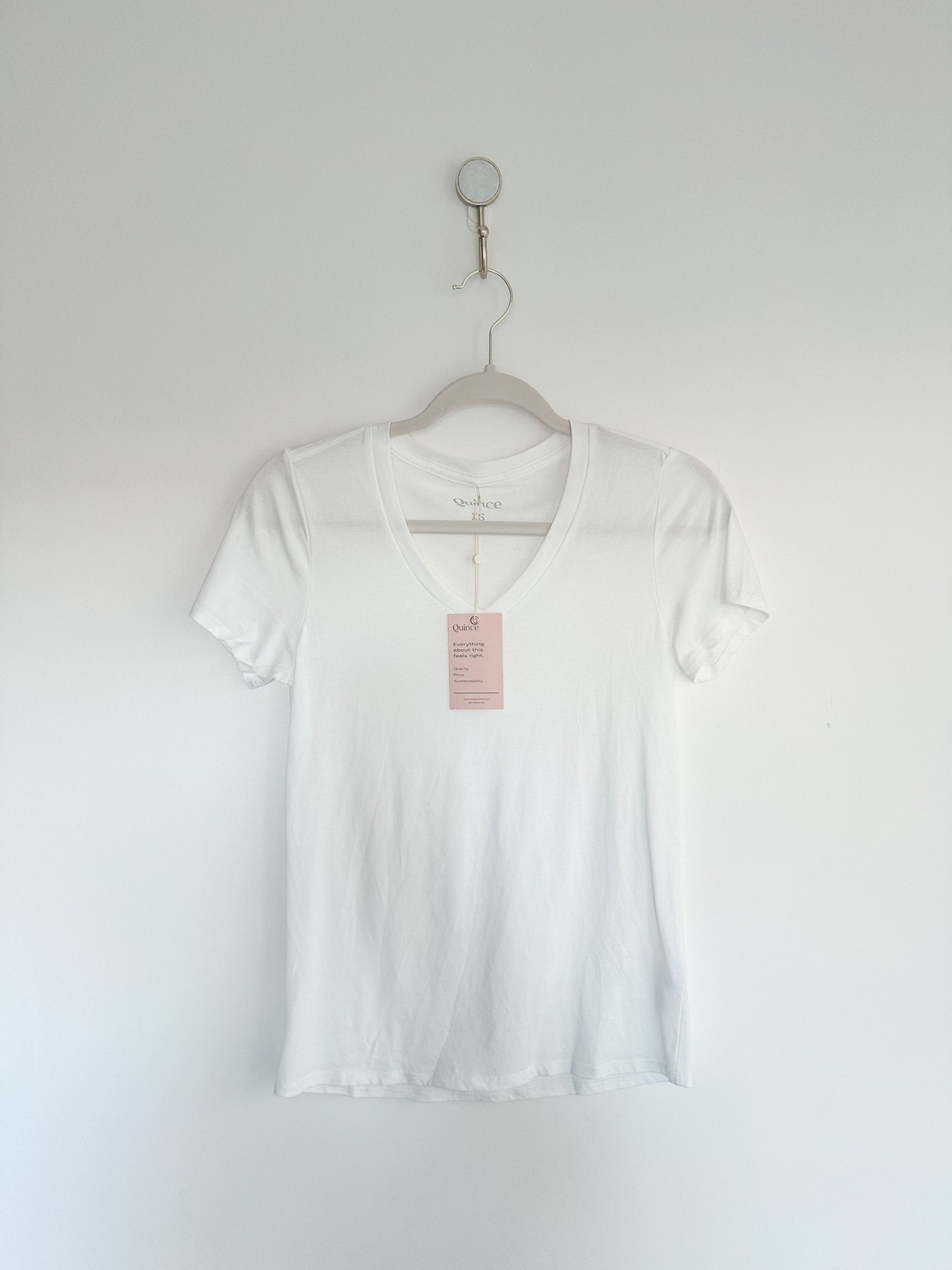 Quince Cotton Modal V Neck Tee