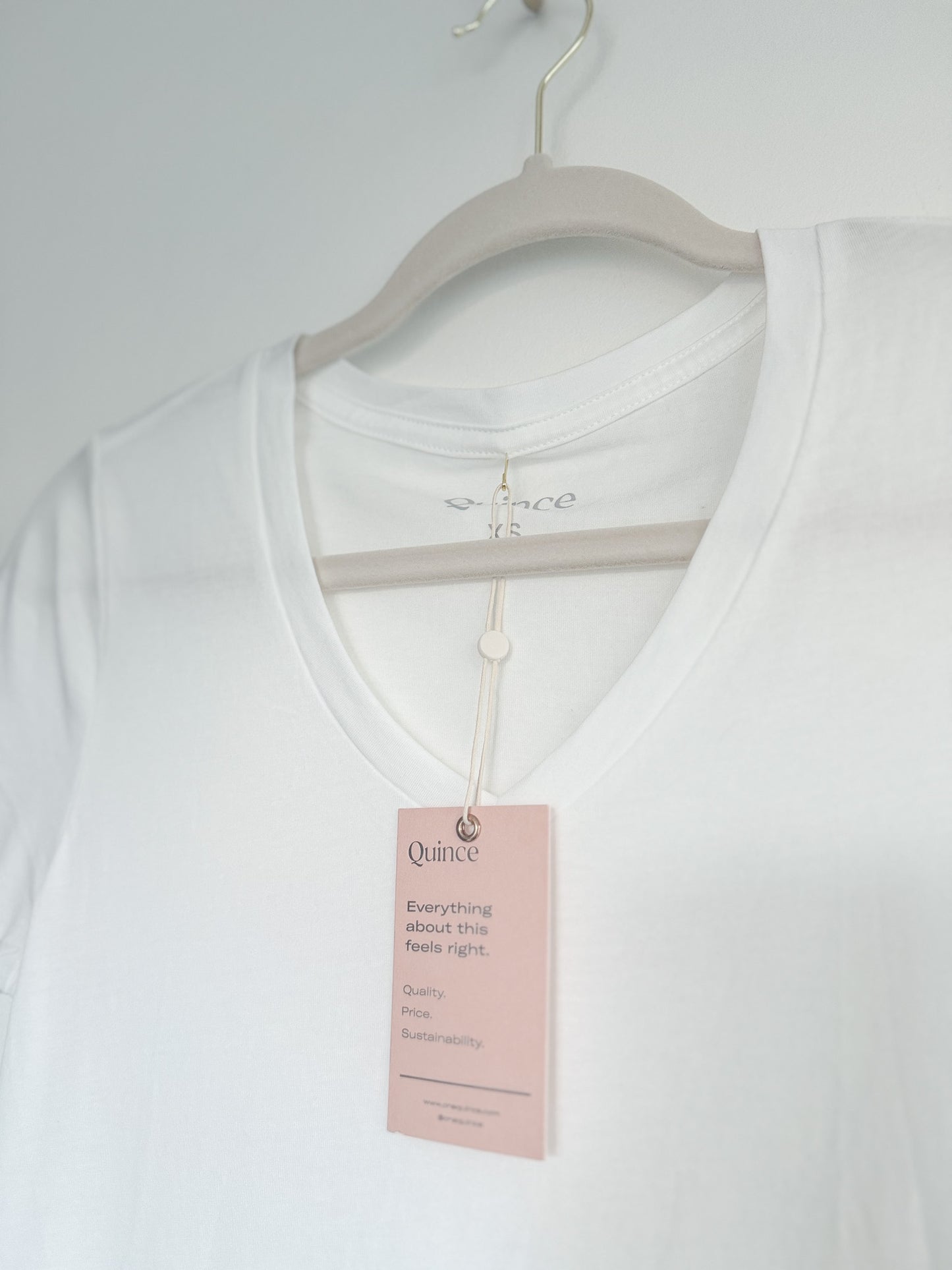 Quince Cotton Modal V Neck Tee