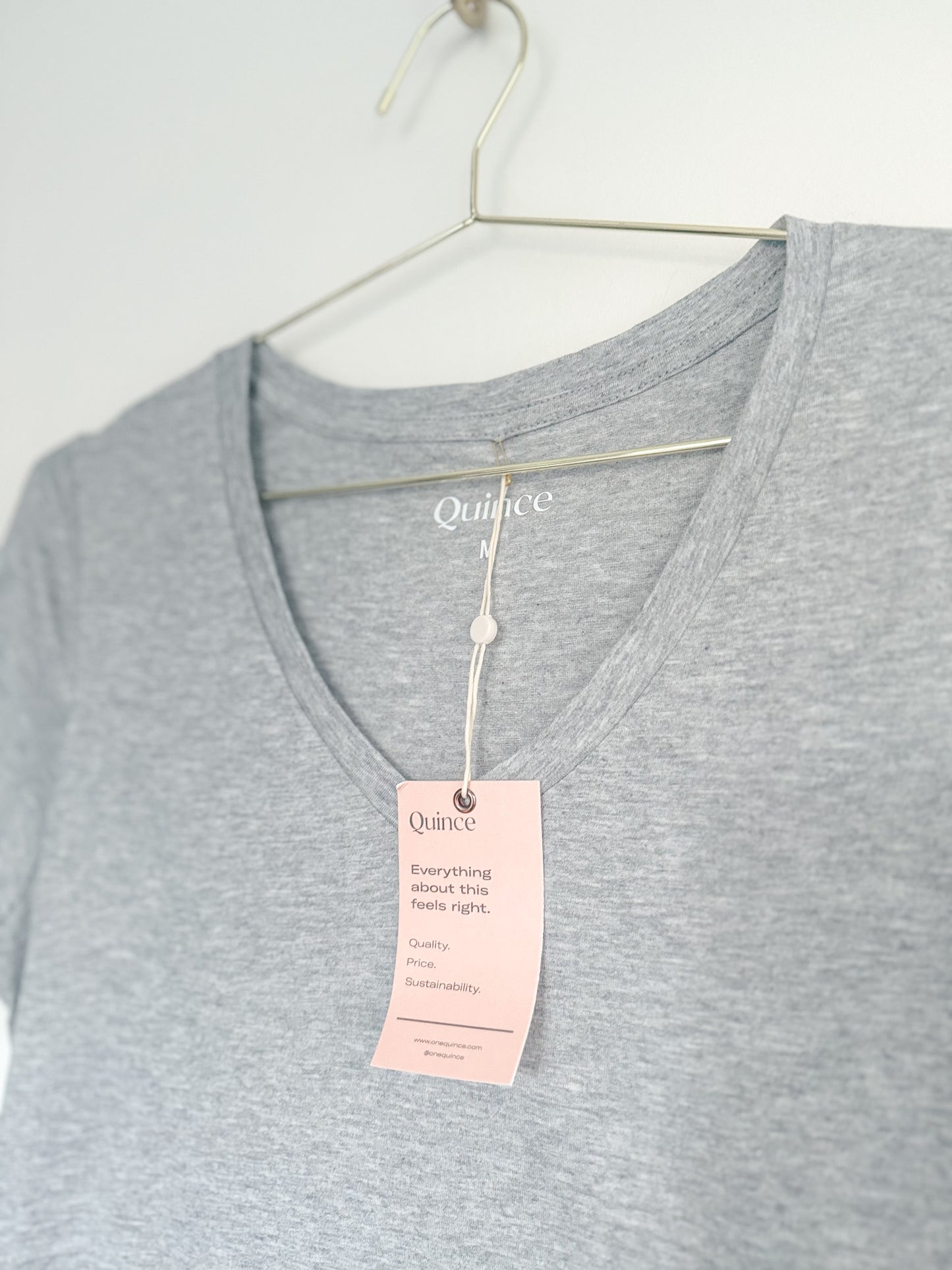 Quince Cotton Modal V Neck Tee