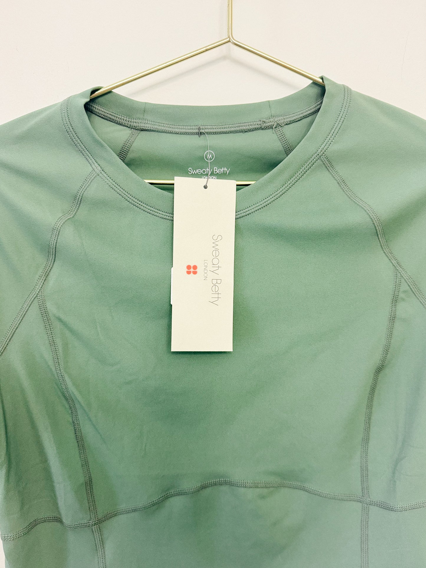 Sweaty Betty All Day Active Crop T-Shirt in Umbra Green
