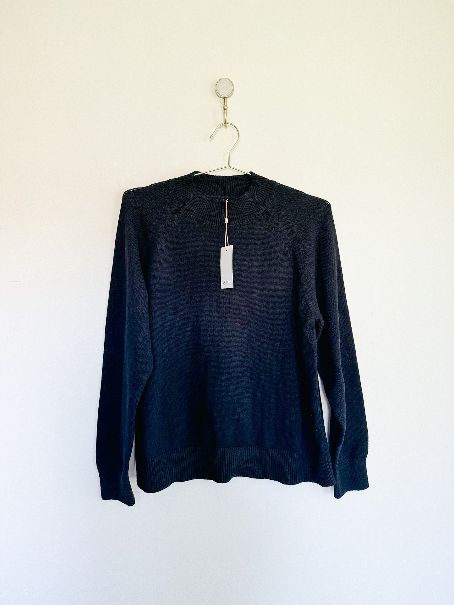 Quince 100% Organic Cotton Mockneck Sweater front