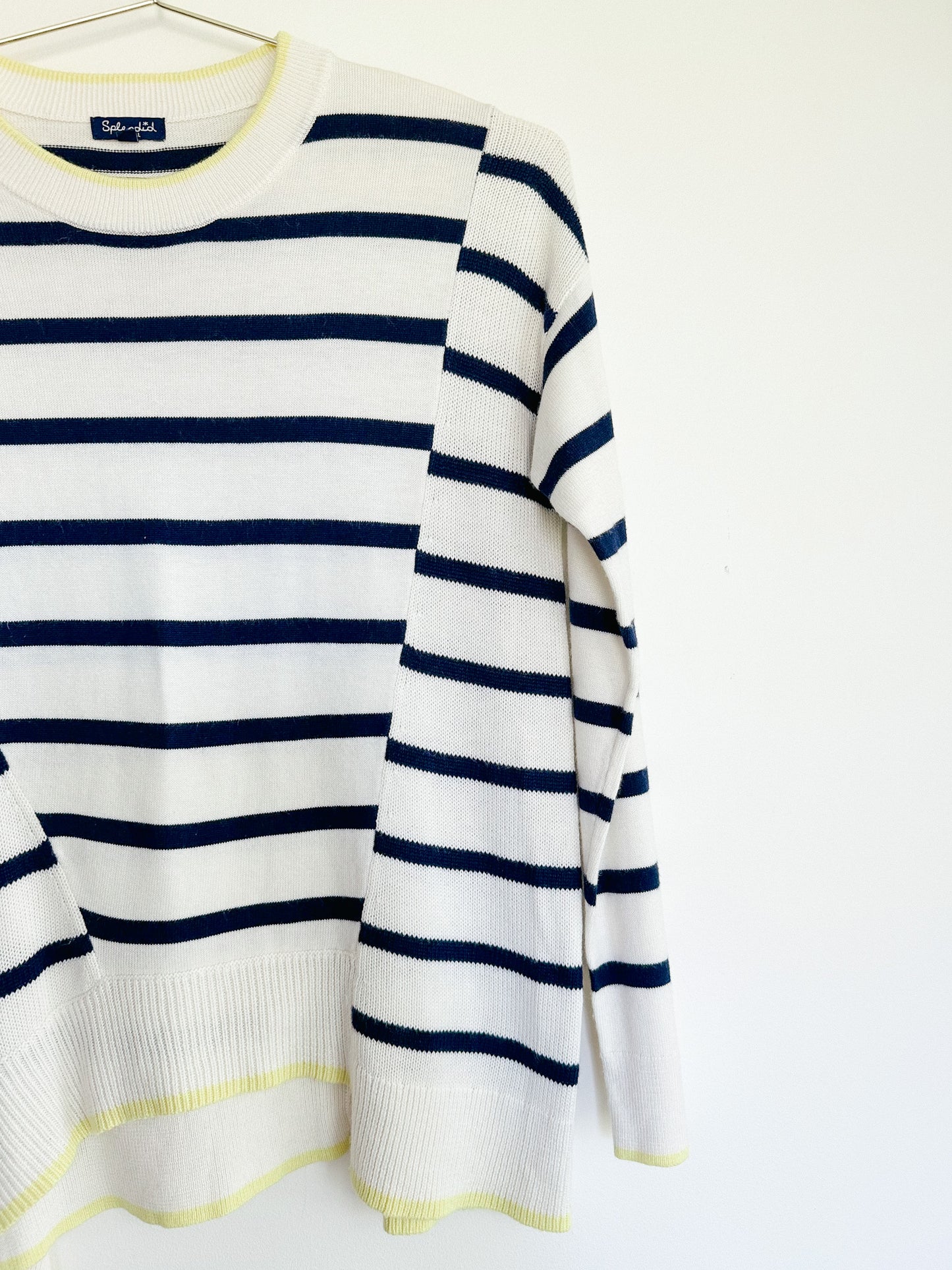 Splendid Avery Stripe Asymmetrical Pullover Sweater