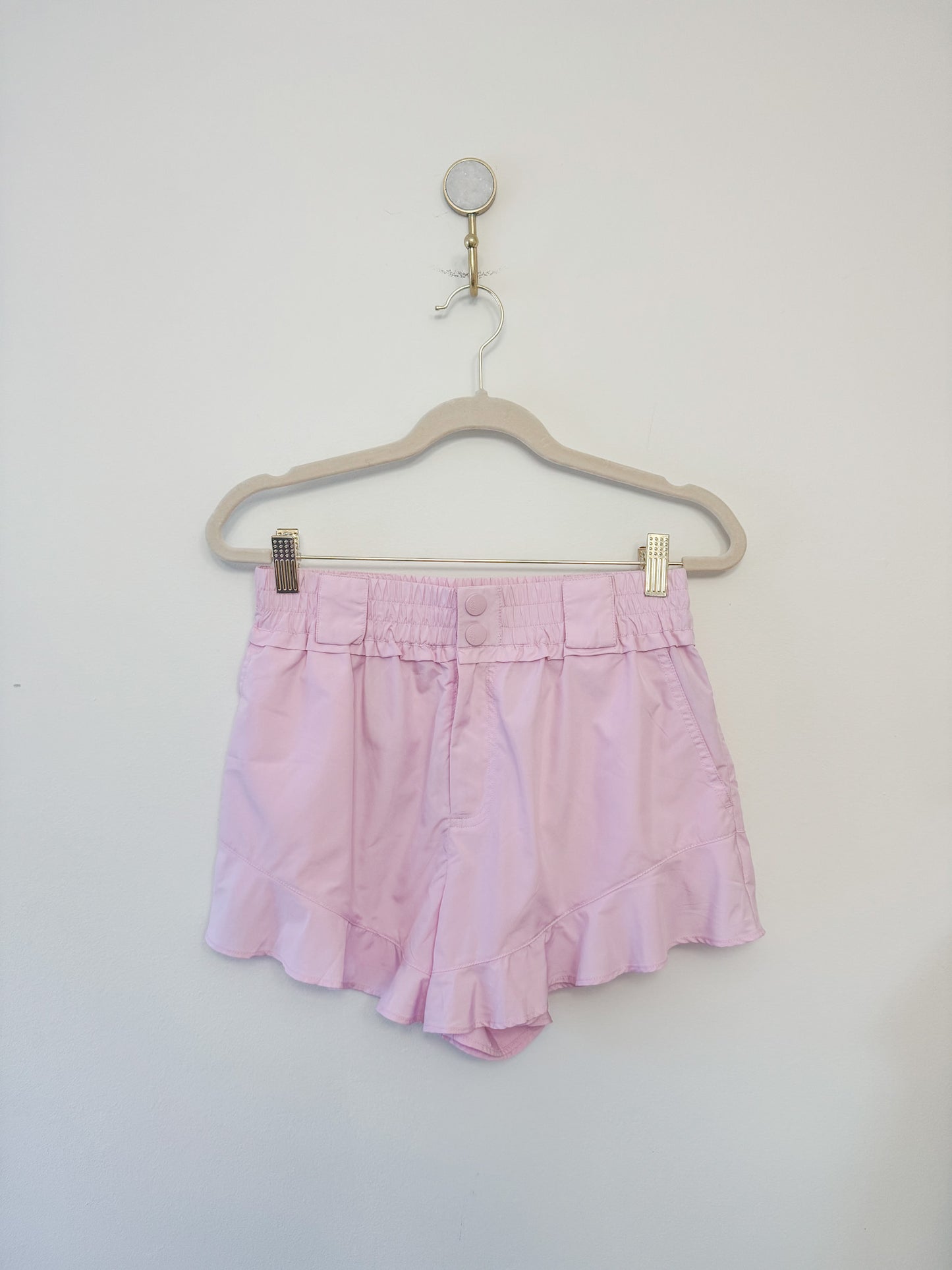 Free People FP Movement Wild Child Shorts in Powder Pink