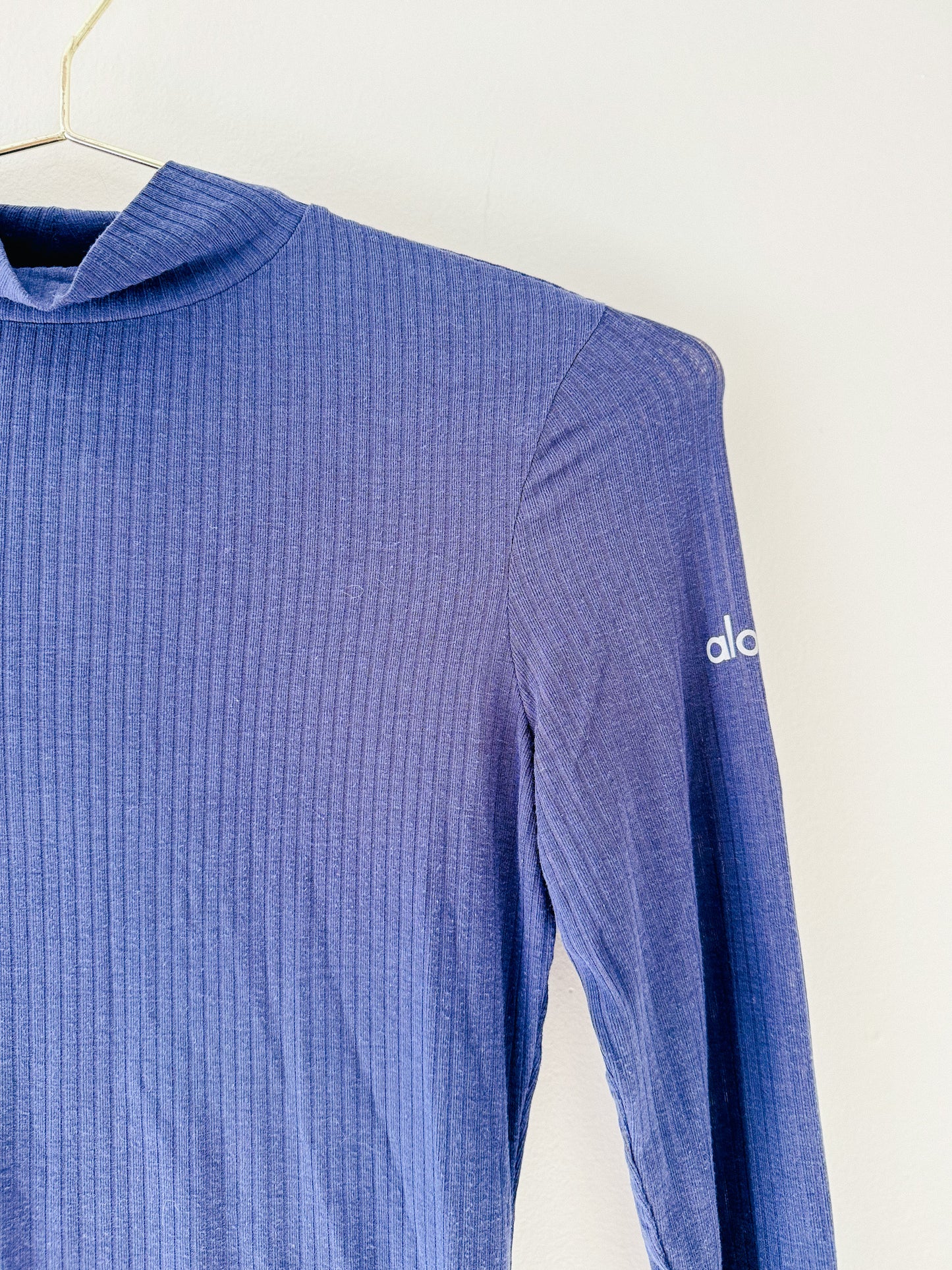 Alo Yoga Wellness Rib Mock Neck Long Sleeve