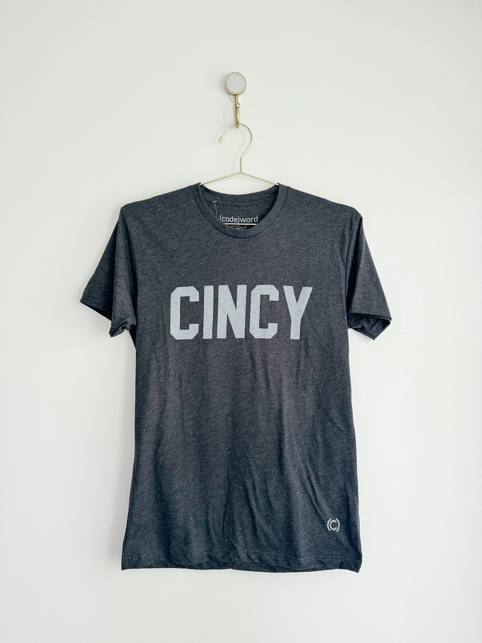 Cincy Heathered Charcoal Unisex T-Shirt - front