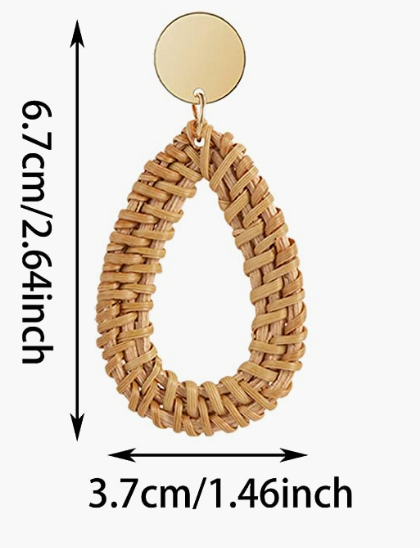 Rattan Earrings