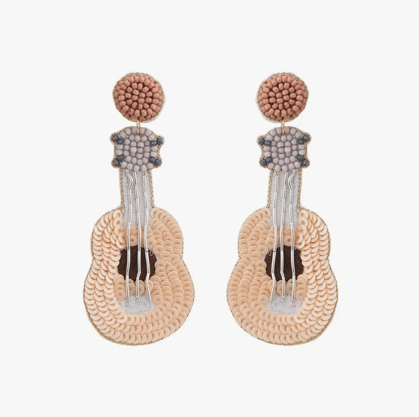 Guitar Seed Bead Earrings