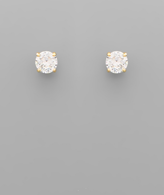 Cubic Zirconia Stud Earrings