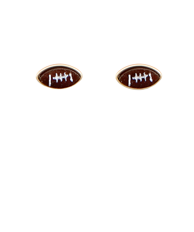 Football Druzy Stud Earrings