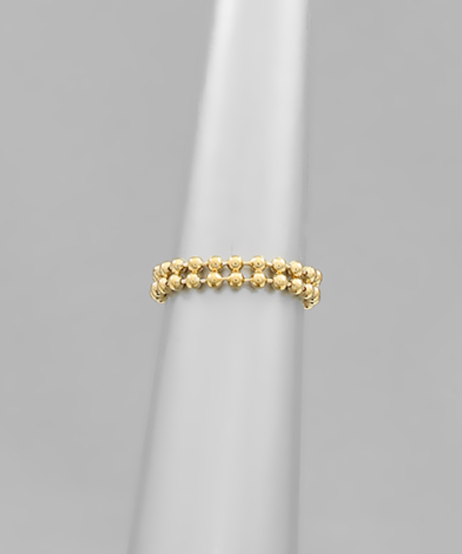 Gold Dipped Ball Chain Ring