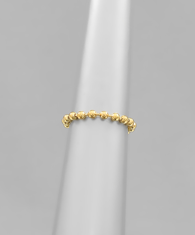 Gold Dipped Ball Chain Ring