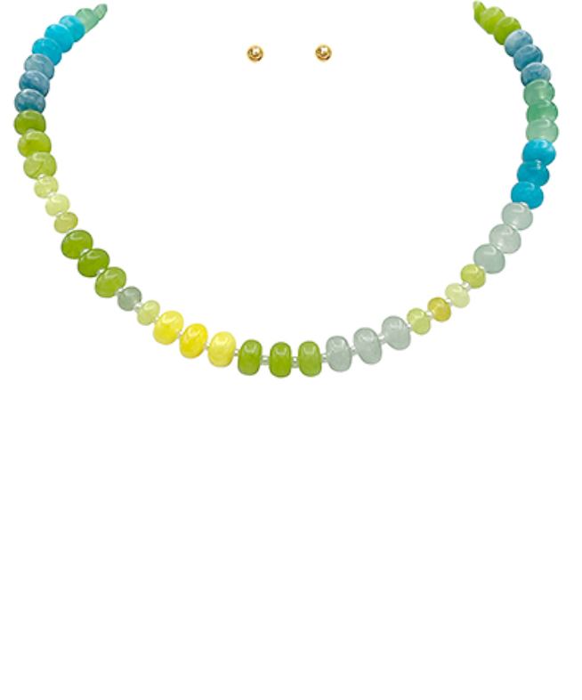 Precious Natural Stone Necklace Set