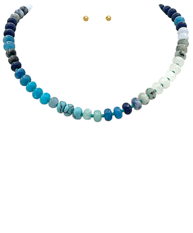 Precious Natural Stone Necklace Set