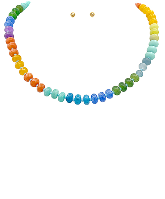 Precious Natural Stone Necklace Set