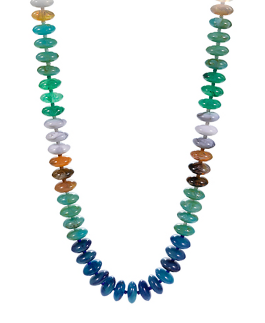 Beaded Disk Ombre Necklace