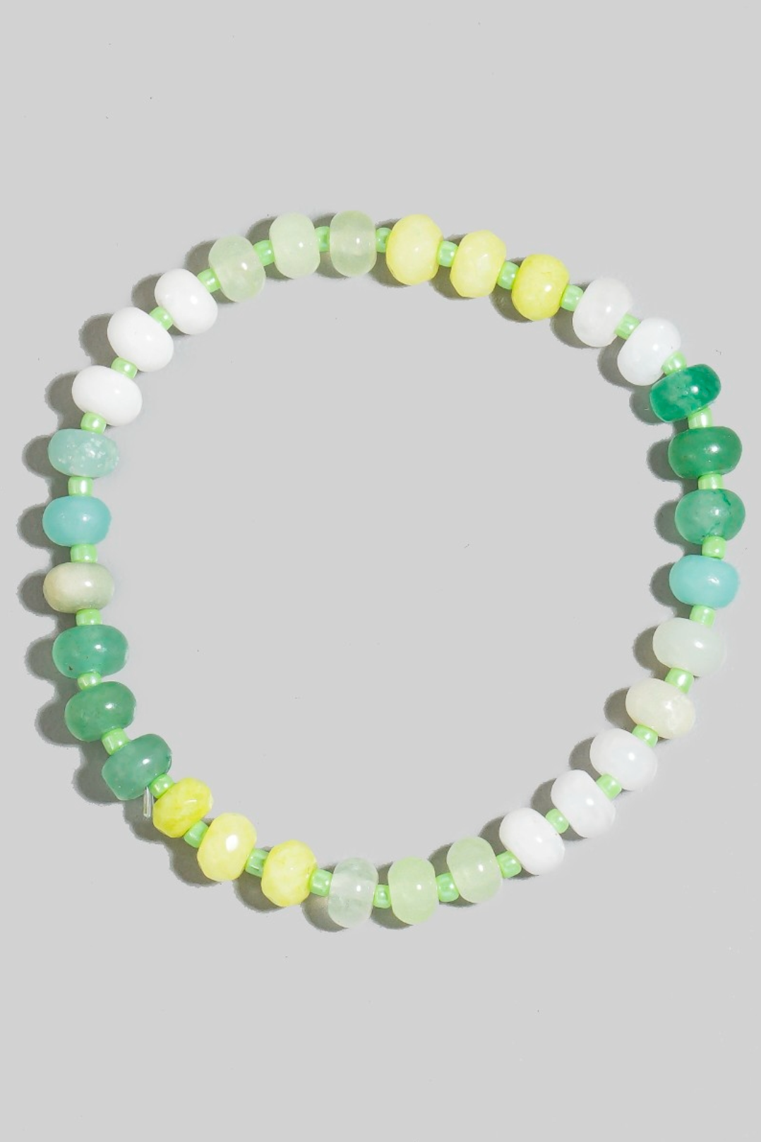 Gradient Stone Beaded Elastic Bracelet