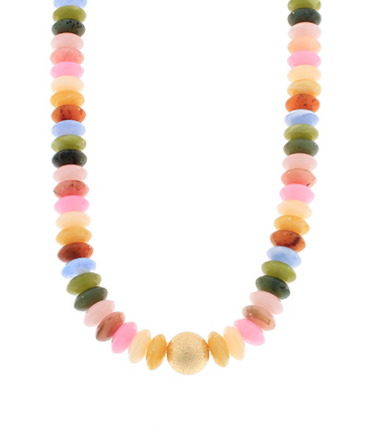 Metal Ball & Beads Necklace