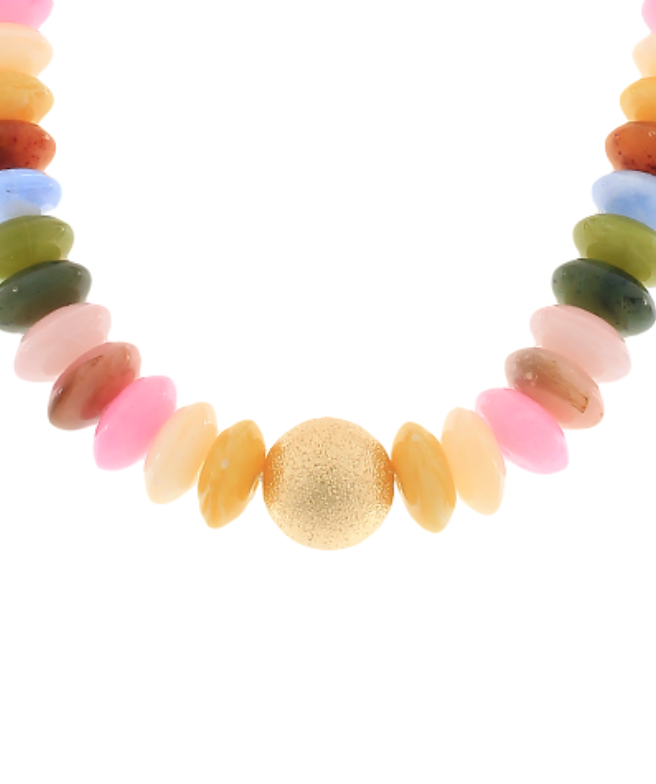 Metal Ball & Beads Necklace