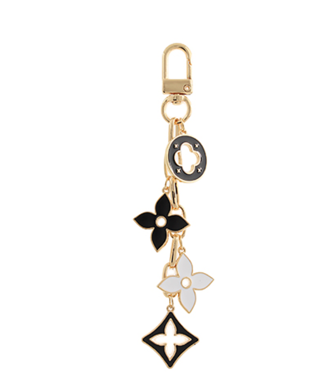 Multi Clover Epoxy Bag Charm Keychain