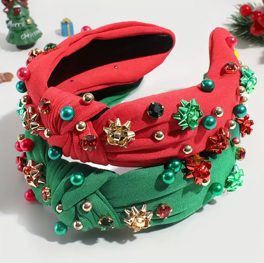 Christmas Bows Holiday Headbands