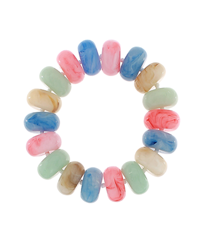 Chunky Marble Beaded Stretch Bracelets