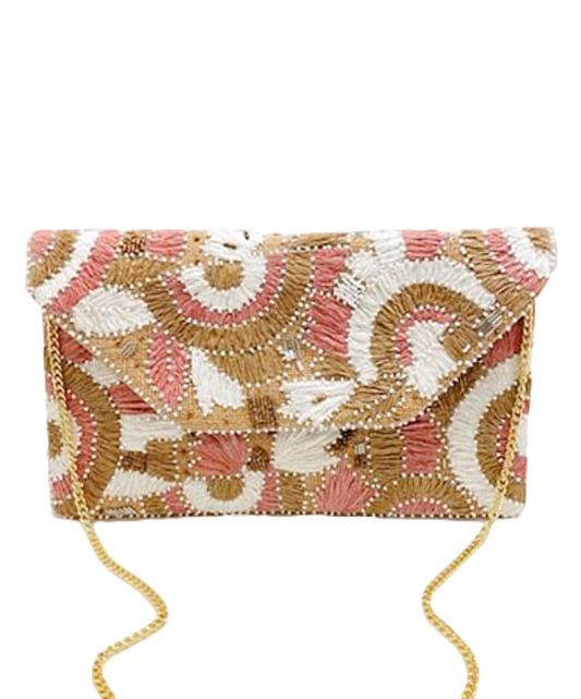 Jute Raffia Clutch Bag