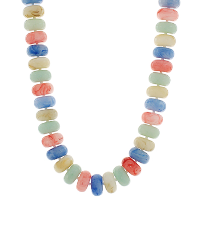 Chunky Marble Beaded Necklace