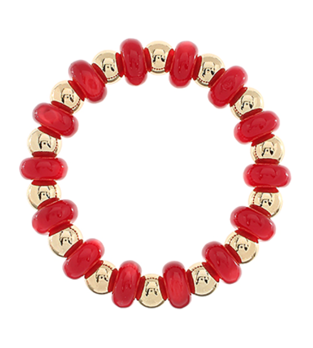 Colorful Beaded & Ball Bracelet