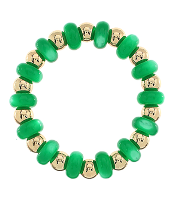 Colorful Beaded & Ball Bracelet