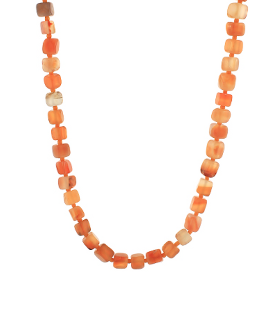 Square Semi Stone Necklace