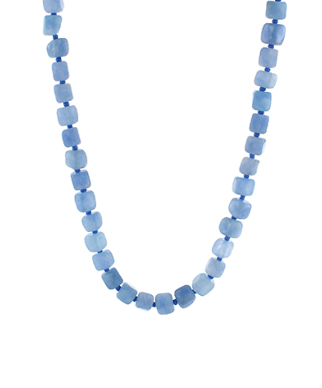 Square Semi Stone Necklace