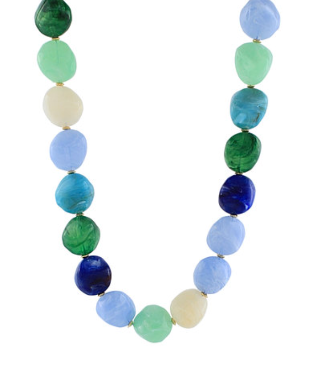 Multi Color Stone Bead Necklace
