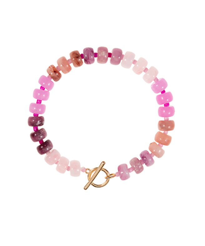 Flat Round Bead Ombre Bracelet