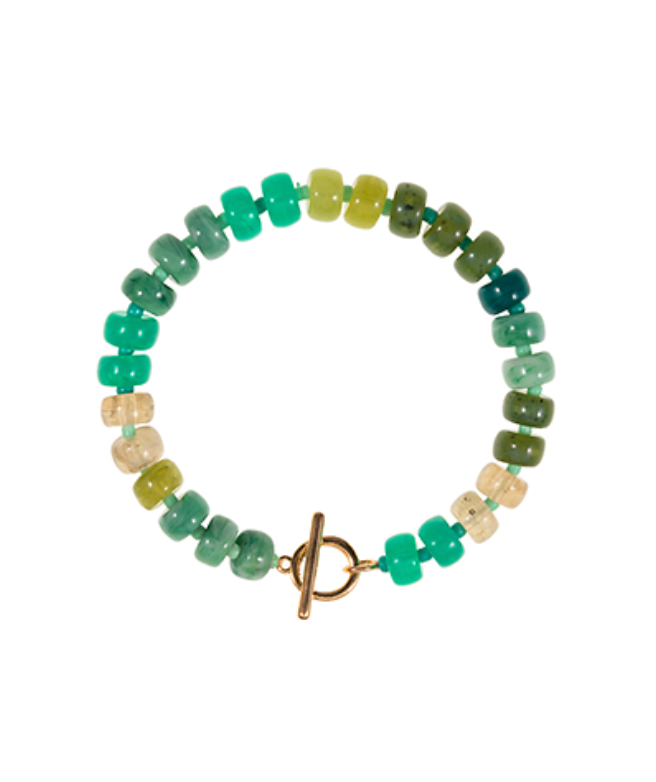 Flat Round Bead Ombre Bracelet