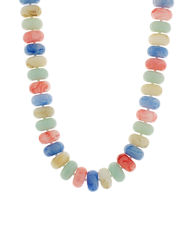 Chunky Marble Beaded Necklace