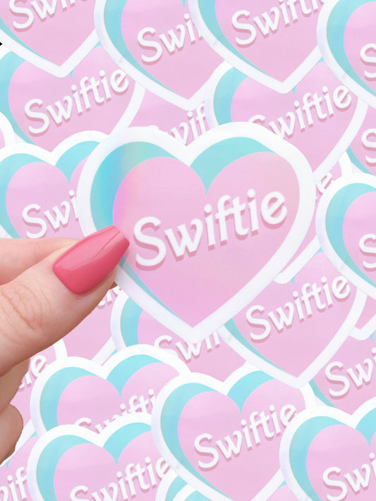 Taylor Swift Inspired Holographic Waterproof Heart Swiftie Sticker