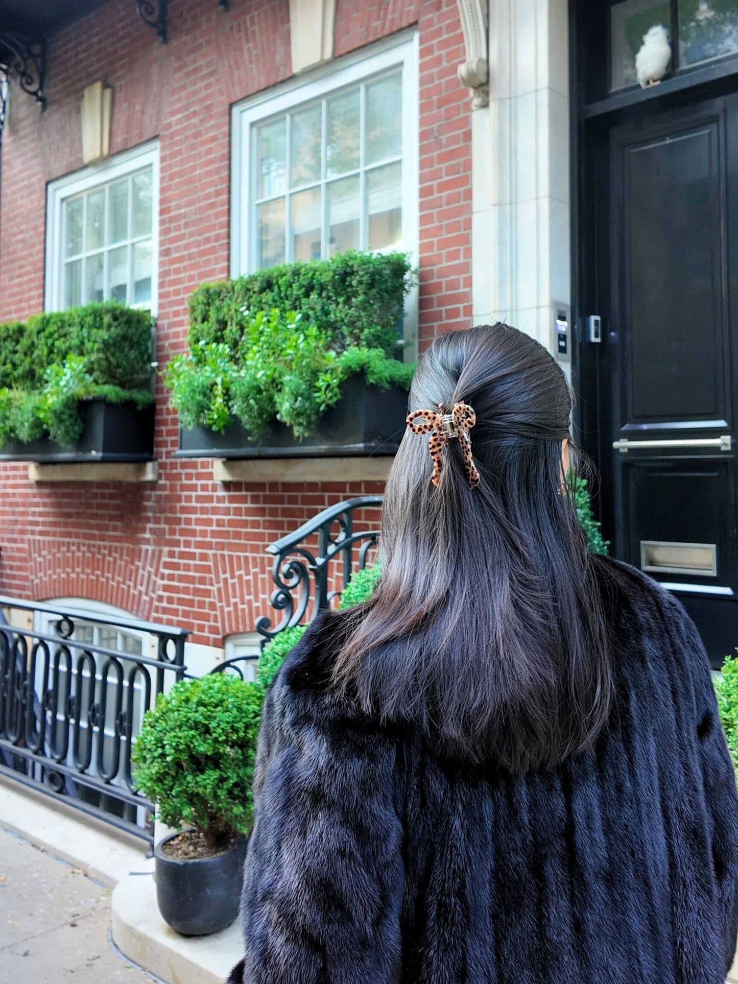 Solar Eclipse Hand-painted Coquette Bow Claw Hair Clip | Eco-Friendly: Red