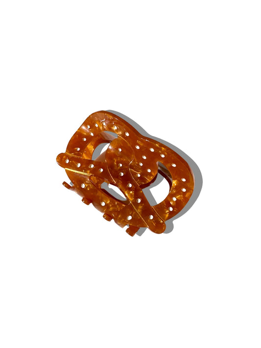 Solar Eclipse Hand-painted Pretzel Hair Claw Clip | Eco-Friendly