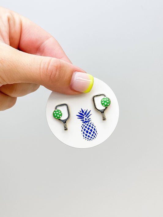 Pickleball Signature Enamel Stud Earrings