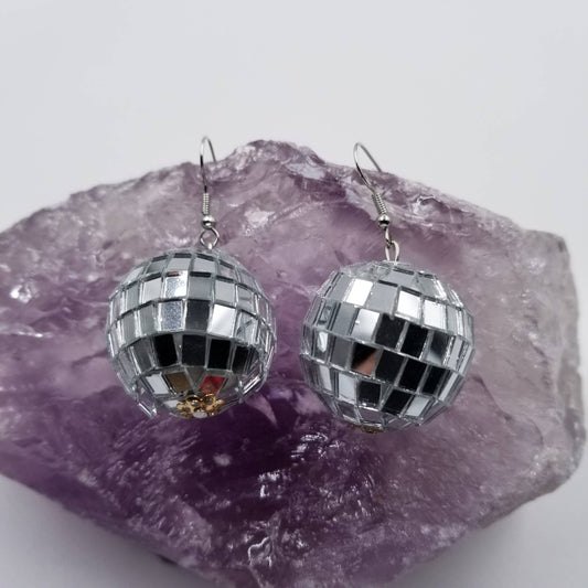 disco ball earrings