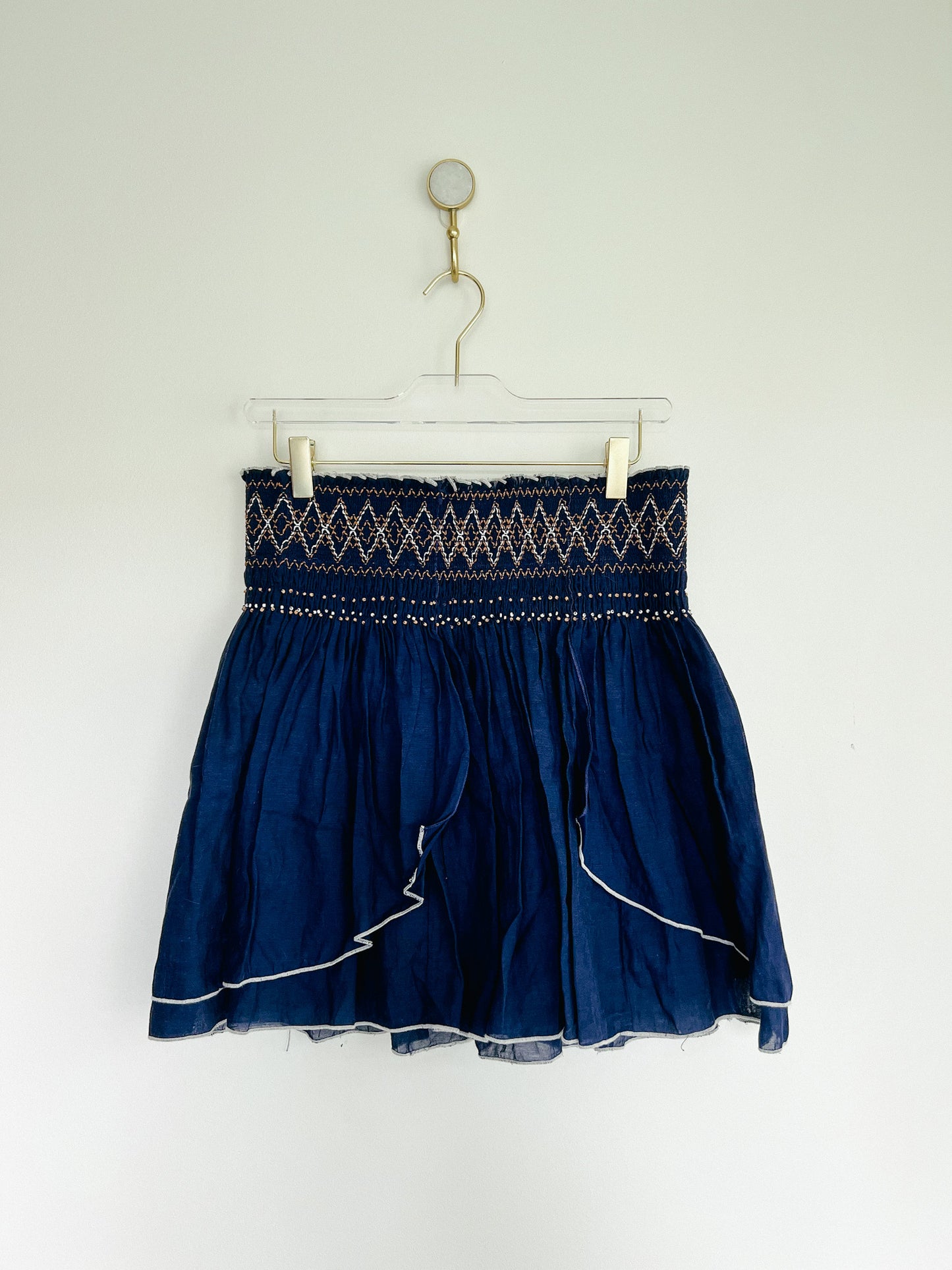 Free People Lip Smacking Good Skirt in True Navy