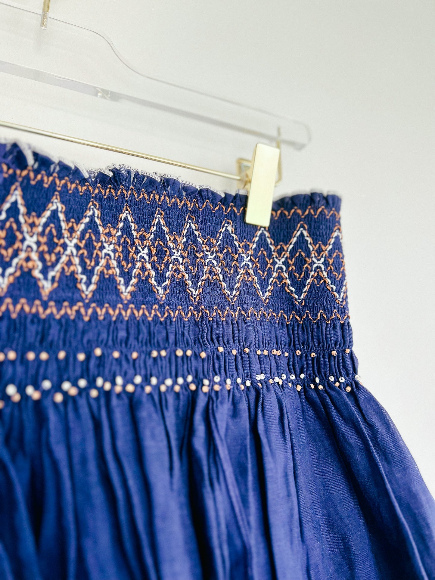 Free People Lip Smacking Good Skirt in True Navy