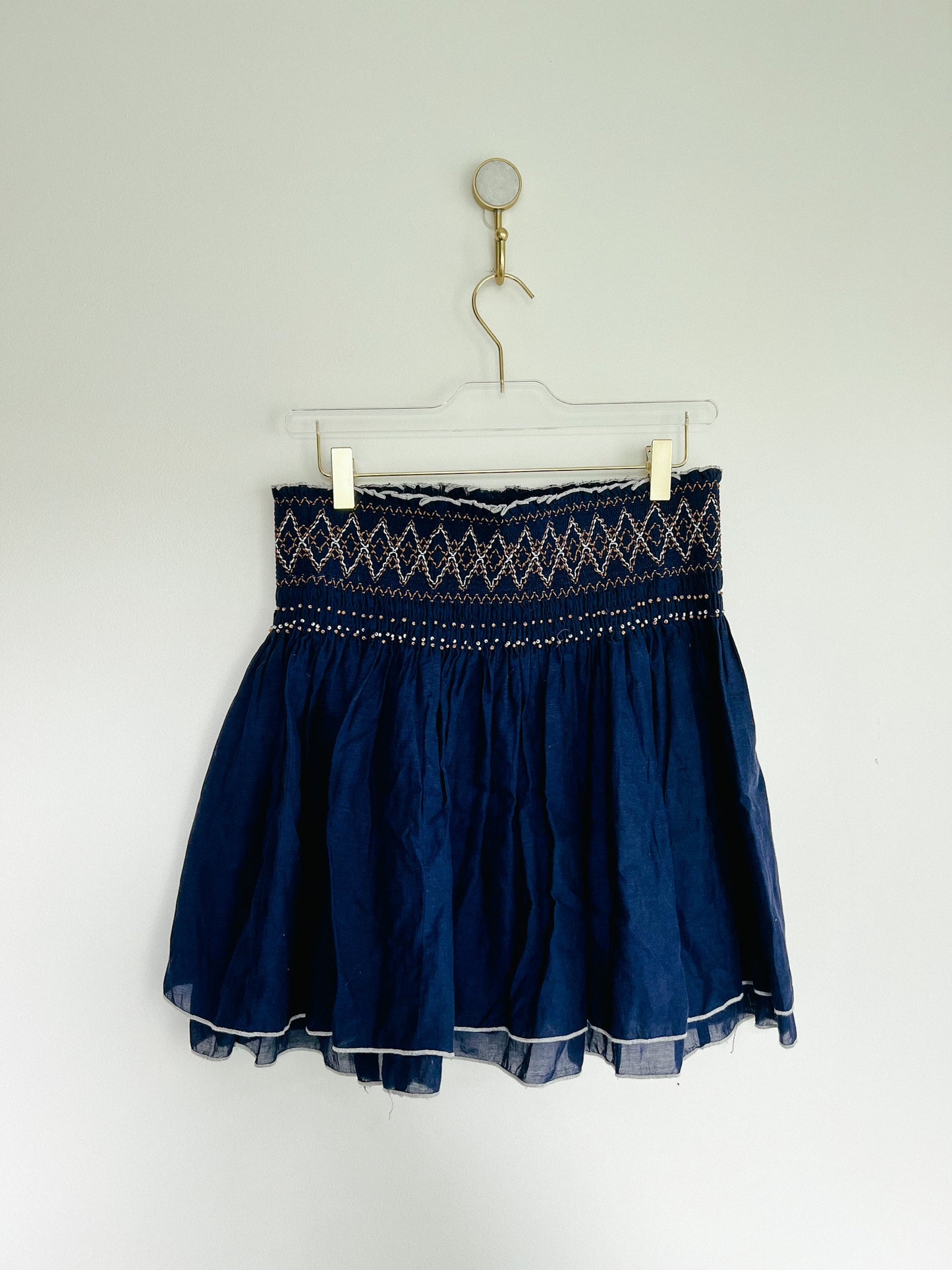 Free People Lip Smacking Good Skirt in True Navy